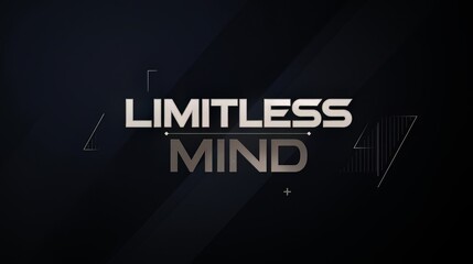 Limitless mind motivational text graphic