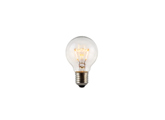 Light Bulb PNG — Realistic Small Clear Bulb with Warm Glow