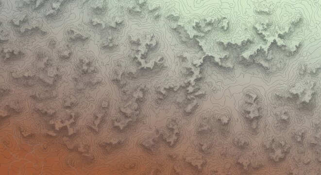 Topographical map showing varying elevations and contour line details