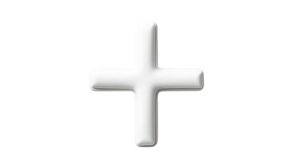 Obraz premium Headstone with Cross Symbol on Clear Background