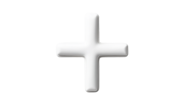 Headstone with Cross Symbol on Clear Background