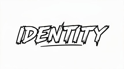 Bold graffiti style word art for identity
