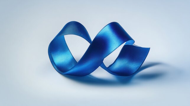 Blue Ribbon for Novembro Azul: Men's Health & Prostate Cancer Awareness Symbol