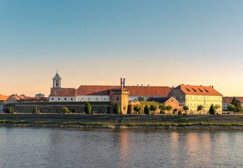 Historic Tvrda fortress on the right bank of the Drava River in Osijek, Croatia. 
