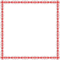 Simple Square Frame with White Background, Unique Square Frame, Border Frame and Amazing Photo Frame, Red Color Frame