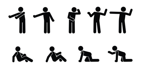 handshake icon, stick figure man, people hold hands, human silhouette, stickman pictogram	
