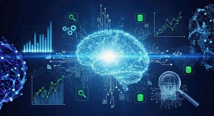 Obraz premium Digital Software Development Innovation Technology Concept Coding