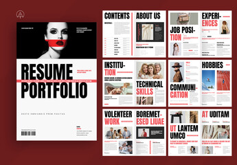 Resume Portfolio Brochure Design Template