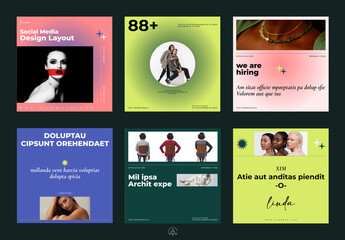 Social Media Design Layout