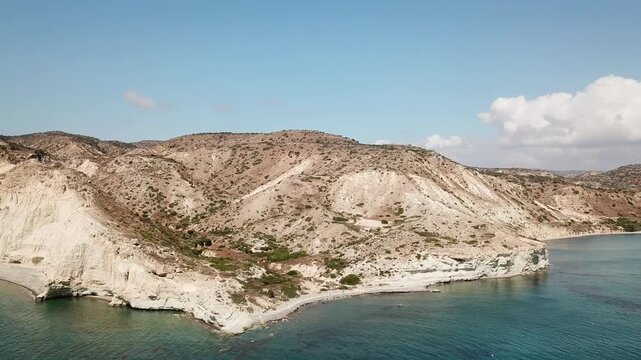 Aerial view of Kourion beach. Limassol. Republic of Cyprus.