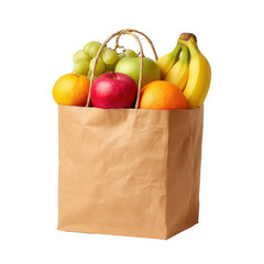 Paper shopping bag of fruits png groceries png market png fresh png food png produce png healthy png assortment png eco png retail png transparent background image [memory:6]