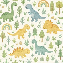 Cute Dinosaur Kids Pattern
