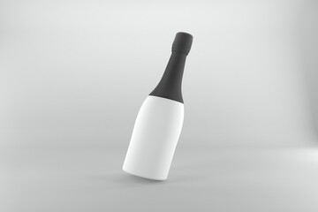 Elegant champagne bottle mockup perfect for luxury branding, celebrations, and product promotions