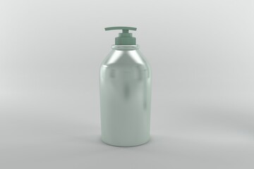 Minimalist liquid soap dispenser in modern design, perfect for bathroom or spa product marketing