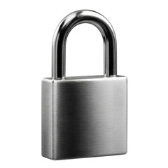 Naklejka premium Metal padlock locking security and privacy concepts on transparent background