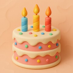 Birthday cake with candles