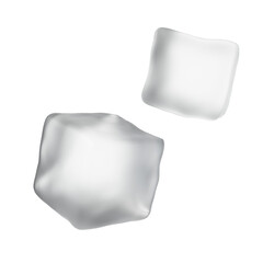 Naklejka premium Ice cubes isolated transparent background 3d rendering PNG 