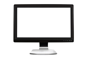 Fototapeta premium A sleek. modern computer monitor with a blank screen. set against a minimalistic background. its elegant design. ideal for office use or tech-related content