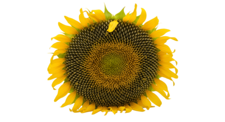 Sunflower blossom bloom plant floral nature summer yellow petal seed agriculture helianthus annuus on transparent background