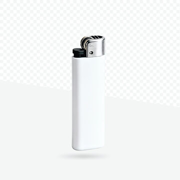 lighter fire object white smoke mockup 