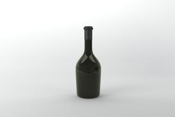 Elegant bottle of red wine awaits uncorking for a sophisticated tasting experience or celebratory toast