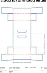 Display Box with Handle Dieline Template
