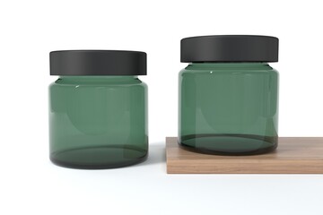Elegant glass jars with black lids offer versatile storage solutions for modern kitchens and pantries