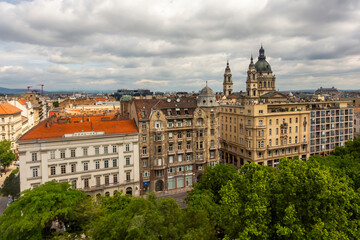 Naklejka premium Cityscape of Budapest, viewed from above. Budapest, Hungary