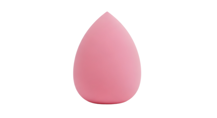 Pink makeup blender sponge isolated PNG with Transparent Background