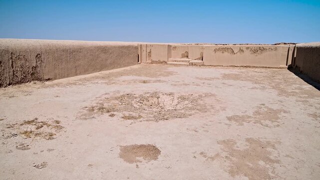 Throne room in the ancient ruins of Gonur Depe near Mary, Turkmenistan
