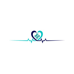 Heartbeat vector illustration icon.