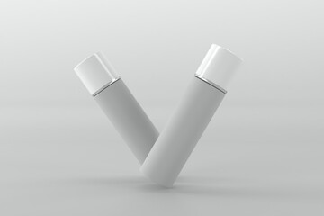 Sleek spray bottles in a modern minimalist design for beauty, hygiene, or cleaning product branding and marketing