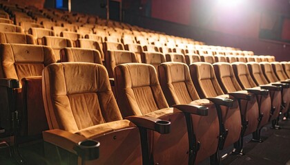 Cozy Cinema Seats with Mood Lighting and Shadows