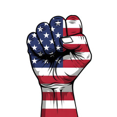 Fist isolated on transparent background