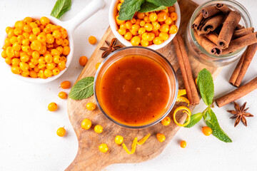 Tasty savory sweet sea ​​buckthorn sauce