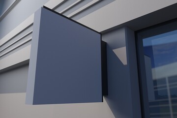 Modern store sign mockup ready for your branding designs with sleek architecture and window reflections