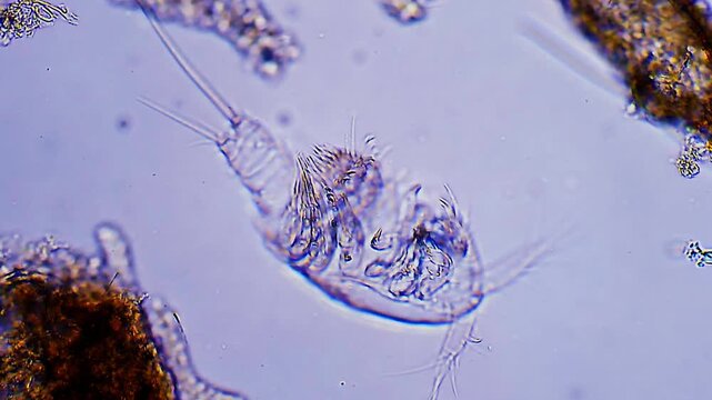 Sea plankton - Dead Copepod, Microscope magnification 20x