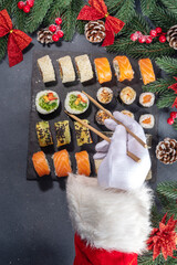 Sushi for Christmas New Year party