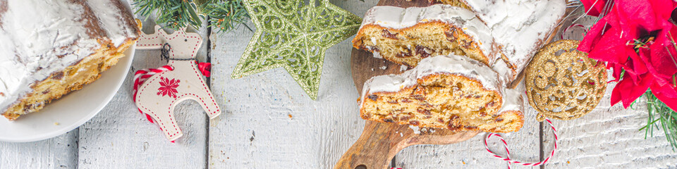 Christmas stollen cake