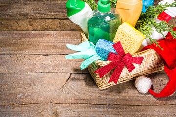 Christmas cleaning background