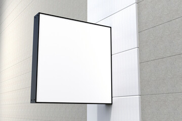 Display your brand brilliantly with this modern square light box sign mockup ready for your custom design