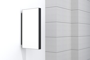 Modern blank sign mockup against textured wall ideal for advertising or brand promotion campaigns