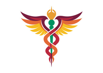 caduceus logo silhouette vector, health medical logo silhouette illustration, caduceus medical snake logo silhouette vector, doctor logo medical health logo silhouette vector on white background