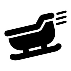 sleigh glyph icon