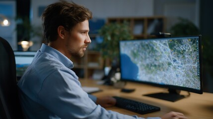 A dispatch manager using AI-powered dispatch software predicting delivery delays and suggesting alternative routes — smart logistics innovation, machine-learning optimization, and modern dispatch