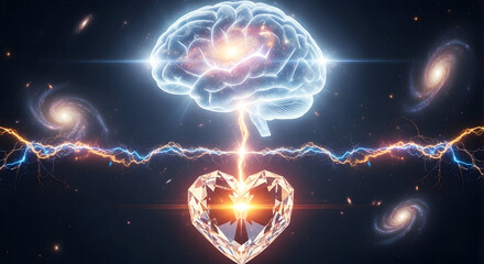 Cosmic Connection - Brain, Heart, and Universal Energy Flow.