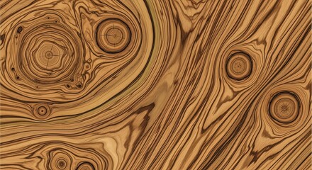 Abstract swirling wooden texture with natural grain patterns in warm brown and beige tones, detailed close-up