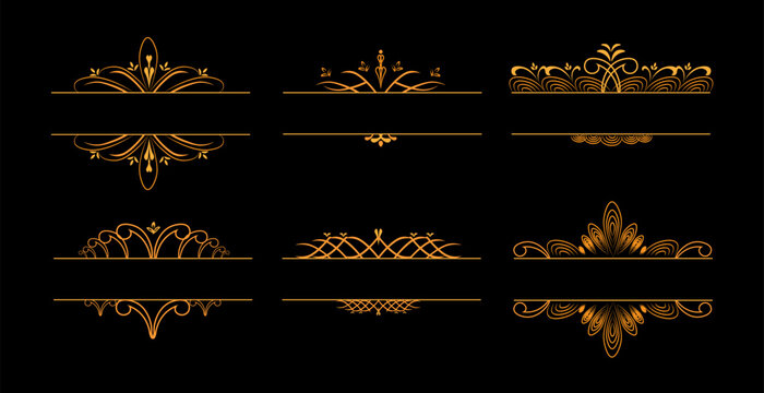 set of luxury titile frame vintage style - Powered by Adobe