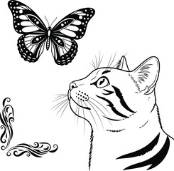 Black and white bonsai tree vector illustration nature landscape art eps silhouette