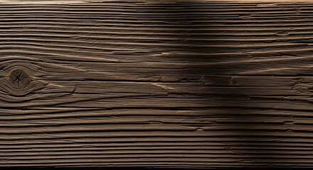 Dark brown wood with knot and wood grain in a rustic design